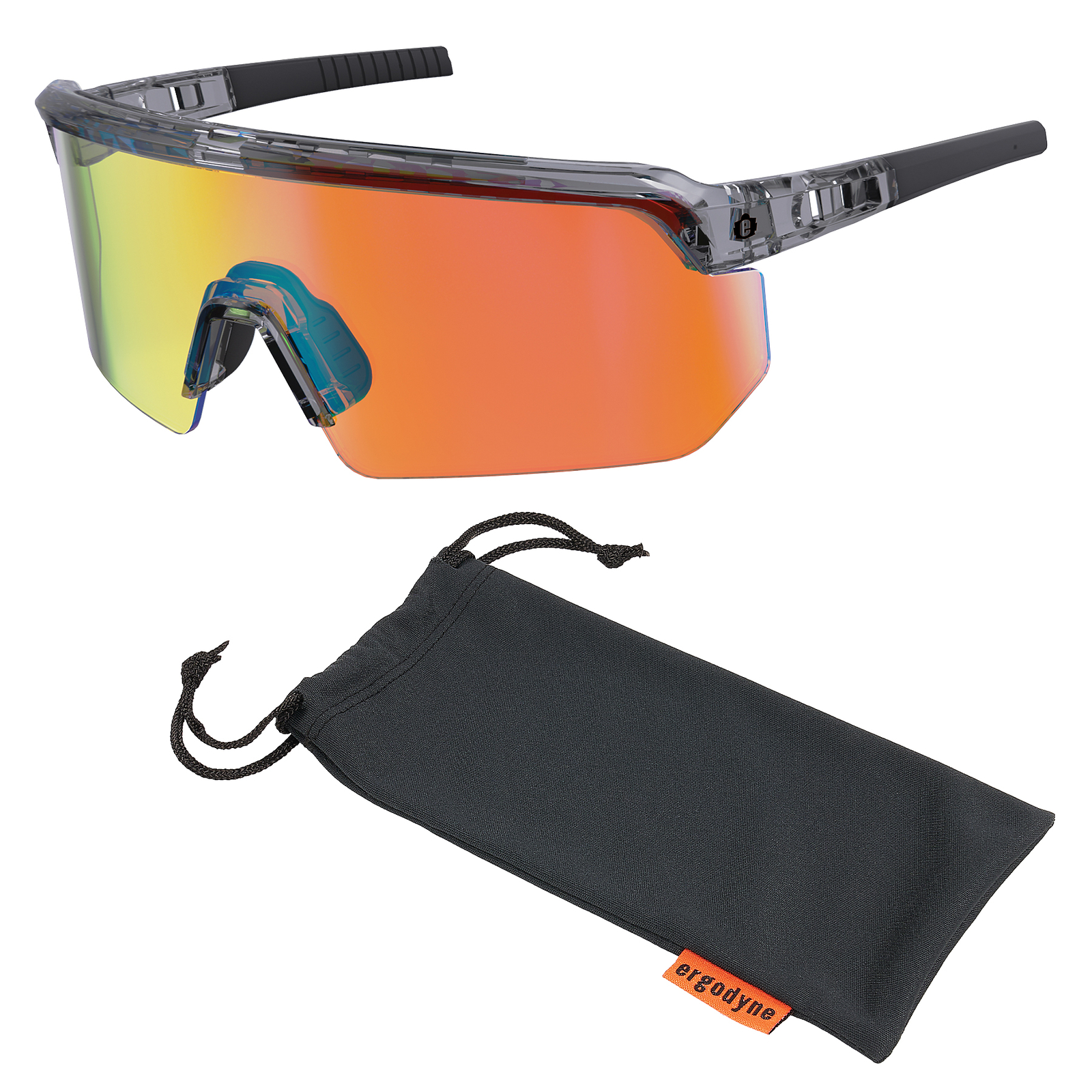 Ergodyne Skullerz AEGIR Anti-Scratch & Enhanced Anti-Fog Safety Glasses - Mirrored Lenses