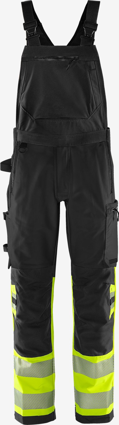 Fristads Stiby High Vis Green Stretch Bib'N'Brace Class 1 1032 GSTP