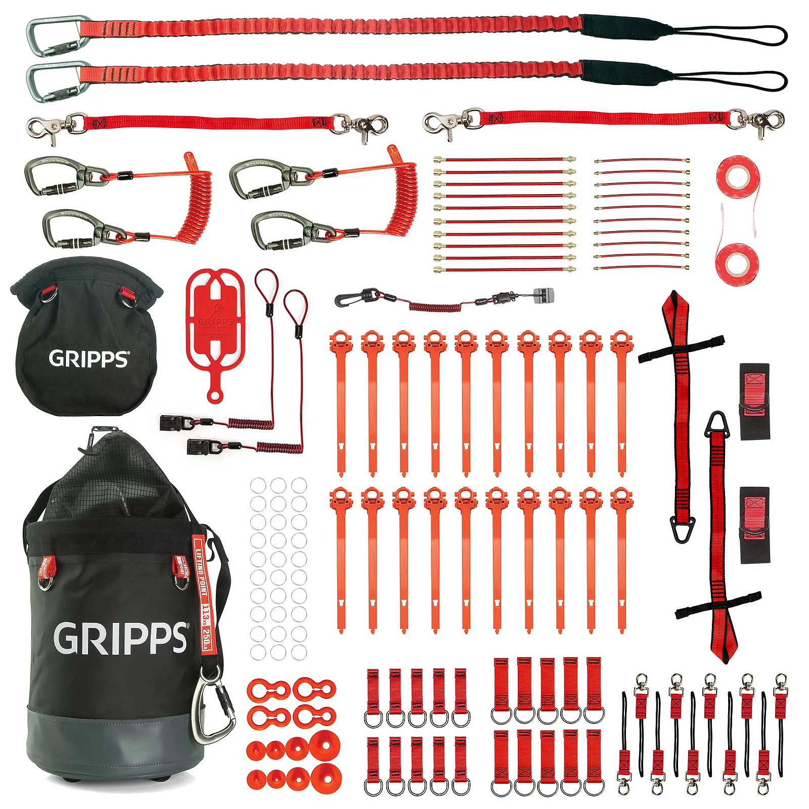Gripps 60-Tool Tether Kit With Bull Bag And Bolt-Safe Pouch